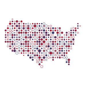 United states Map Silhouette Pixelated generative pattern illustration United states Map Silhouette Pixelated generative pattern illustration